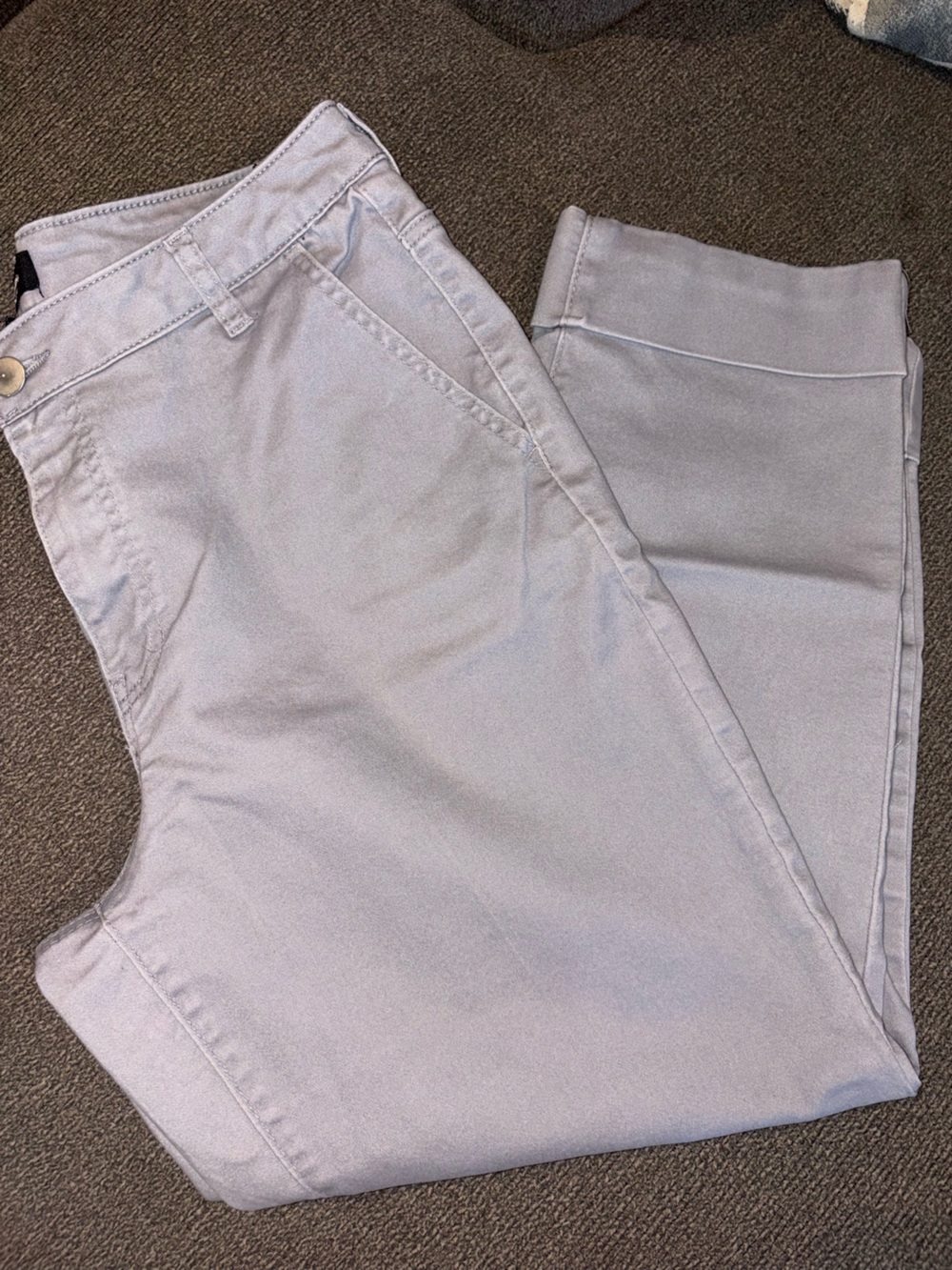 d. jeans Light Gray Women's Cropped Jeans W Cuffed Leg